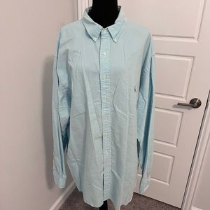LIKE NEW AQUA RALPH LAUREN MEN'S DRESS SHIRT -3XLT